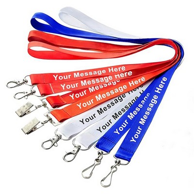 Custom Polyester Lanyard w/Metal Hook