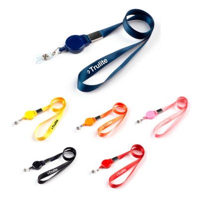 Retractable Lanyard with Reel and Hook