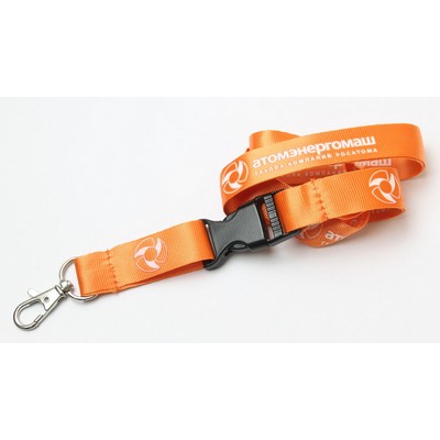 1" Orange Nylon Lanyard (20 Mil)