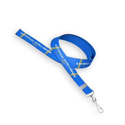 36"x3/8" Custom Polyester Lanyard
