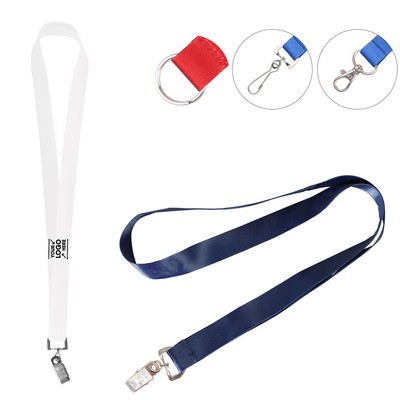 1" Polyester Lanyard w/Bulldog Clip