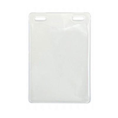 3.27" W x 4.80" H - Vertical Clear Vinyl Badge Holder (Blank)
