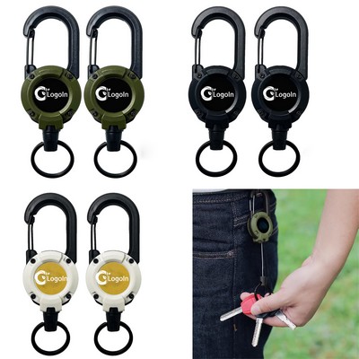 Retractable Keychain Multitool Carabiner Badge Holder