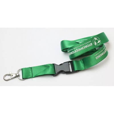 1/2" Green Nylon Lanyard (12 Mil)