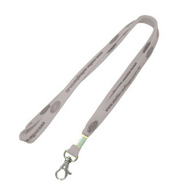 1/2" Gray Silver Tubular Lanyard (12 Mil)