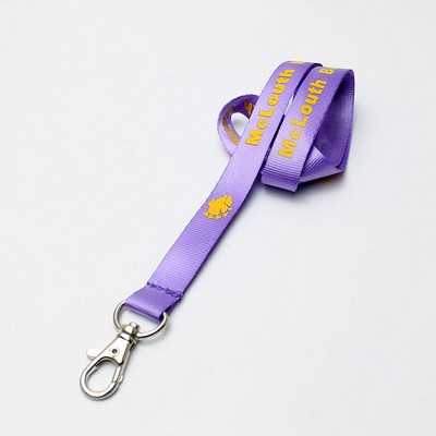 1" Purple Nylon Lanyard (20 Mil)
