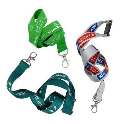 Lanyards Eco Recycled PET Silkscreen Imprint (1")