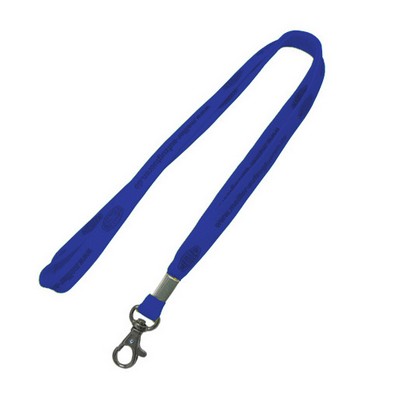 1/2" Navy Blue Tubular Lanyard (12 Mil)