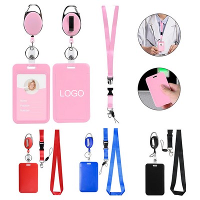 Retractable ID Badge Lanyard Holder