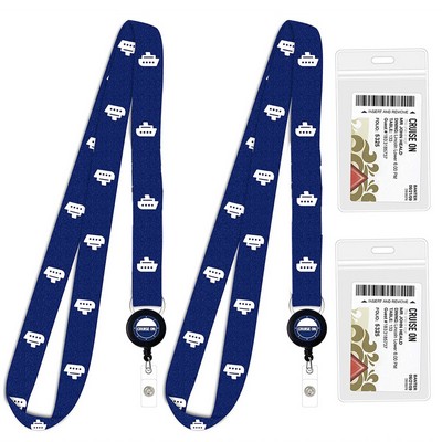 Neck Lanyard Strap with Spools and ID Holder