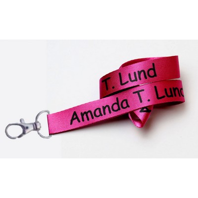 3/4" Hot Pink Nylon Lanyard (20 Mil)