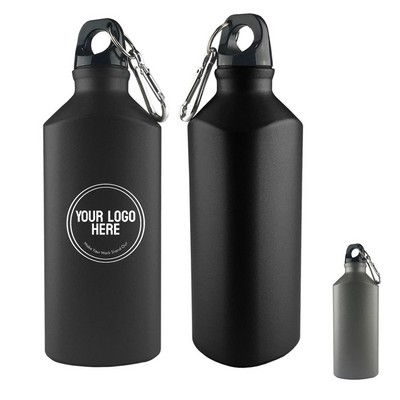 20oz Triangle Aluminum Drink Bottle with Carabiner