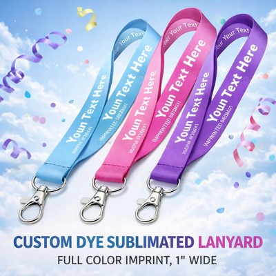 1" Full Color Dye Sublimated Lanyard