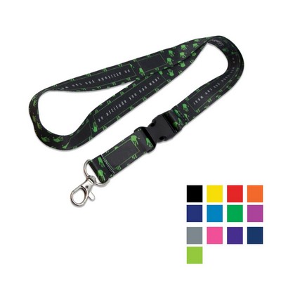 Office Polyester Lanyard w/ Lobster Claw & Buckle Release