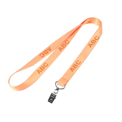 1/2" Full Color Lanyard With Bulldog Clip