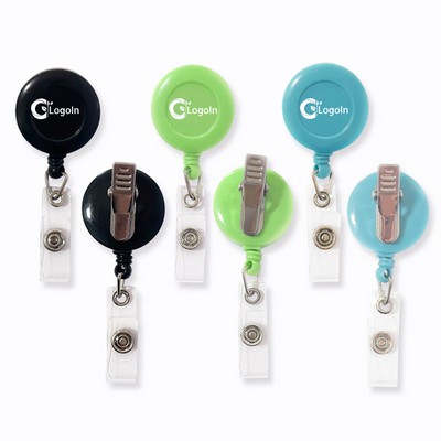 Retractable ID Name Badge Holder Reel with Swivel Alligator Clip